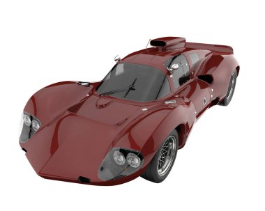 Sport car isolated on white background. 3d rendering - illustration