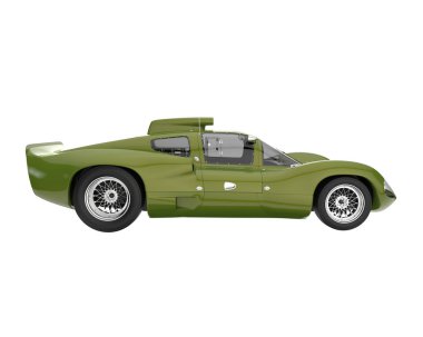 Sport car isolated on white background. 3d rendering - illustration