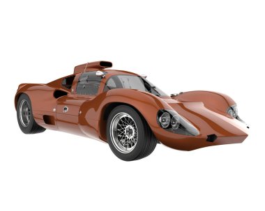 Sport car isolated on white background. 3d rendering - illustration