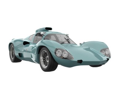 Sport car isolated on white background. 3d rendering - illustration