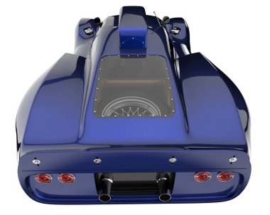 Sport car isolated on white background. 3d rendering - illustration