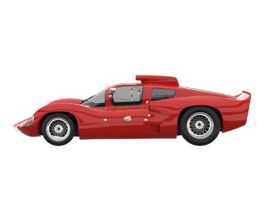 Sport car isolated on white background. 3d rendering - illustration
