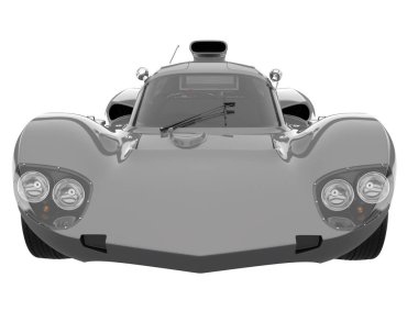 Sport car isolated on white background. 3d rendering - illustration