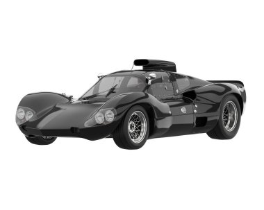 Sport car isolated on white background. 3d rendering - illustration