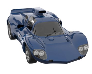 Sport car isolated on white background. 3d rendering - illustration