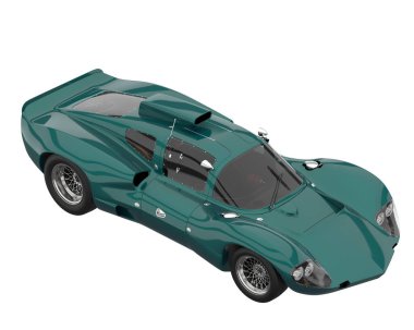 Sport car isolated on white background. 3d rendering - illustration