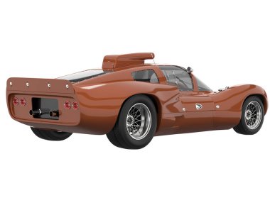 Sport car isolated on white background. 3d rendering - illustration