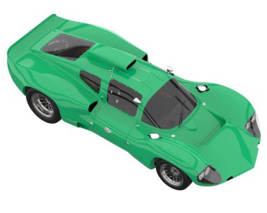 Sport car isolated on white background. 3d rendering - illustration