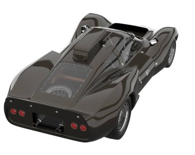 Sport car isolated on white background. 3d rendering - illustration