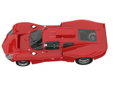 Sport car isolated on white background. 3d rendering - illustration