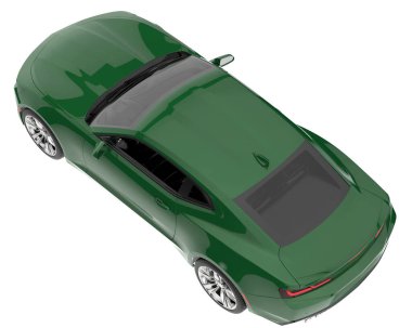 Sport car isolated on white background. 3d rendering - illustration