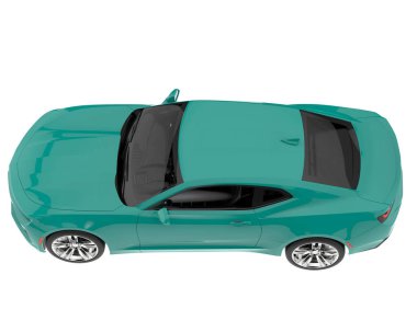 Sport car isolated on white background. 3d rendering - illustration