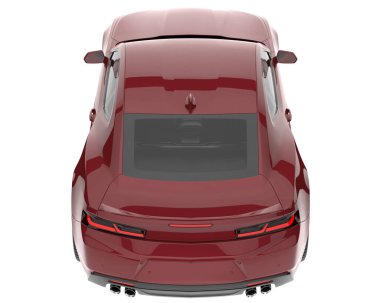 Sport car isolated on white background. 3d rendering - illustration