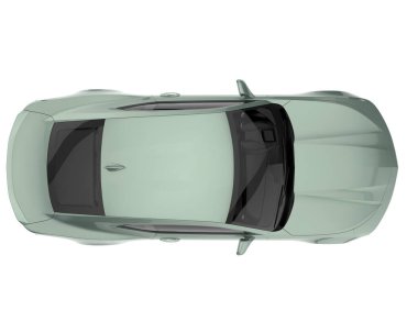 Sport car isolated on white background. 3d rendering - illustration