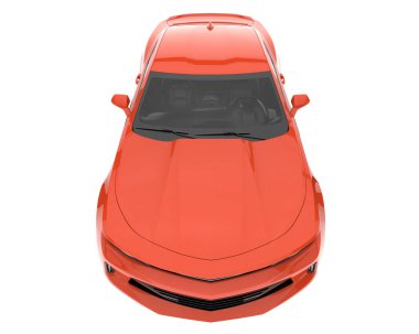 Sport car isolated on white background. 3d rendering - illustration