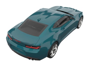 Sport car isolated on white background. 3d rendering - illustration