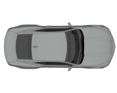 Sport car isolated on white background. 3d rendering - illustration