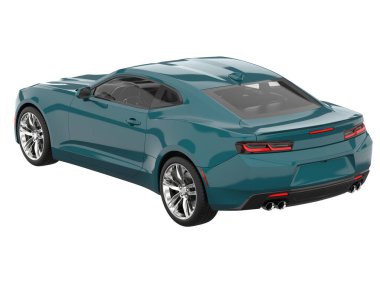 Sport car isolated on white background. 3d rendering - illustration