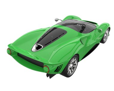 Sport car isolated on white background. 3d rendering - illustration