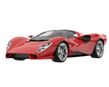 Sport car isolated on white background. 3d rendering - illustration