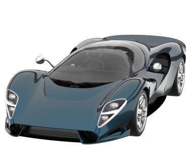 Sport car isolated on white background. 3d rendering - illustration