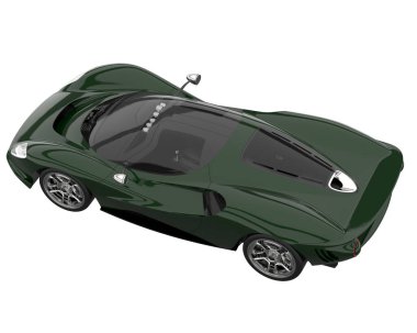 Sport car isolated on white background. 3d rendering - illustration