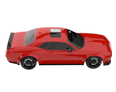 Sport car isolated on white background. 3d rendering - illustration