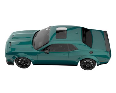 Sport car isolated on white background. 3d rendering - illustration