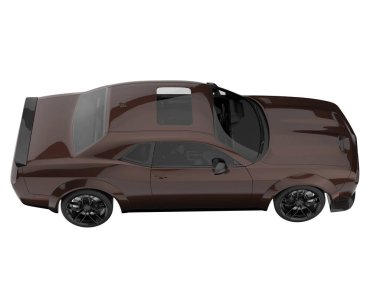 Sport car isolated on white background. 3d rendering - illustration