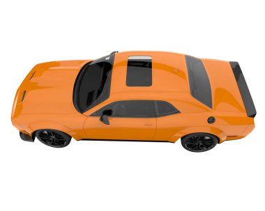 Sport car isolated on white background. 3d rendering - illustration