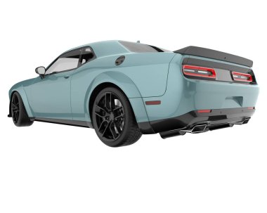 Sport car isolated on white background. 3d rendering - illustration