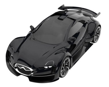 Sport car isolated on white background. 3d rendering - illustration