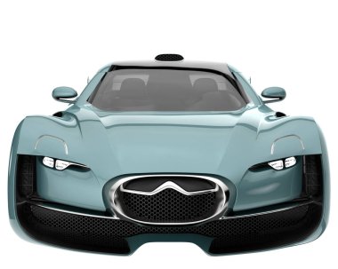 Sport car isolated on white background. 3d rendering - illustration