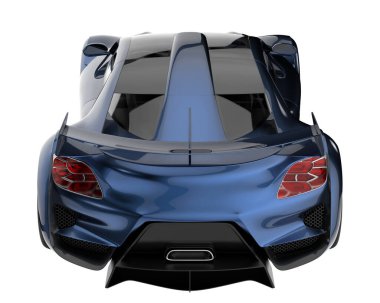 Sport car isolated on white background. 3d rendering - illustration