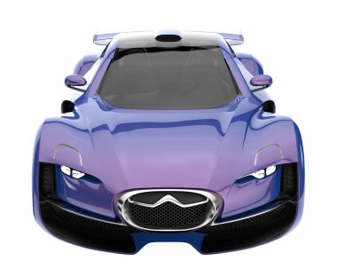 Sport car isolated on white background. 3d rendering - illustration