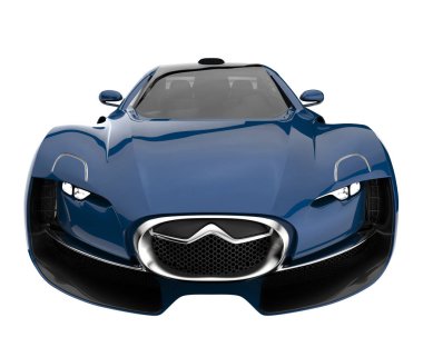 Sport car isolated on white background. 3d rendering - illustration