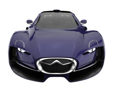 Sport car isolated on white background. 3d rendering - illustration