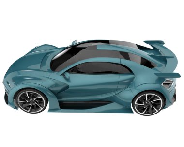 Sport car isolated on white background. 3d rendering - illustration