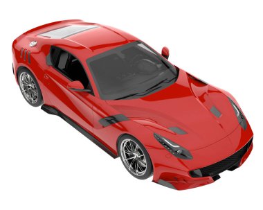 Sport car isolated on white background. 3d rendering - illustration
