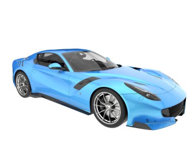 Sport car isolated on white background. 3d rendering - illustration
