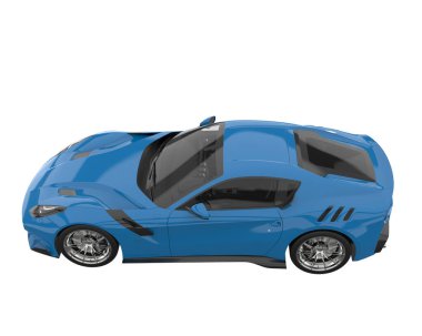 Sport car isolated on white background. 3d rendering - illustration