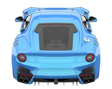 Sport car isolated on white background. 3d rendering - illustration