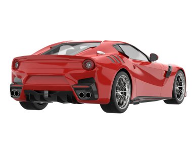 Sport car isolated on white background. 3d rendering - illustration