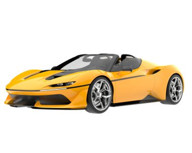 Sport car isolated on white background. 3d rendering - illustration