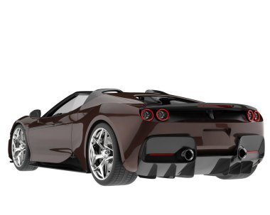 Sport car isolated on white background. 3d rendering - illustration