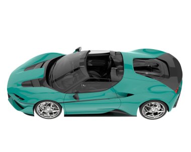 Sport car isolated on white background. 3d rendering - illustration