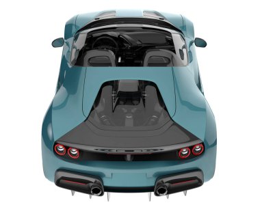 Sport car isolated on white background. 3d rendering - illustration