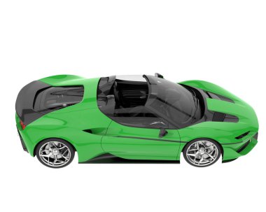 Sport car isolated on white background. 3d rendering - illustration