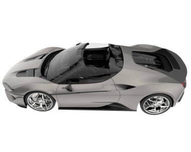 Sport car isolated on white background. 3d rendering - illustration