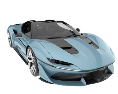 Sport car isolated on white background. 3d rendering - illustration